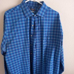 Van Heusen Blue Plaid Casual Shirt